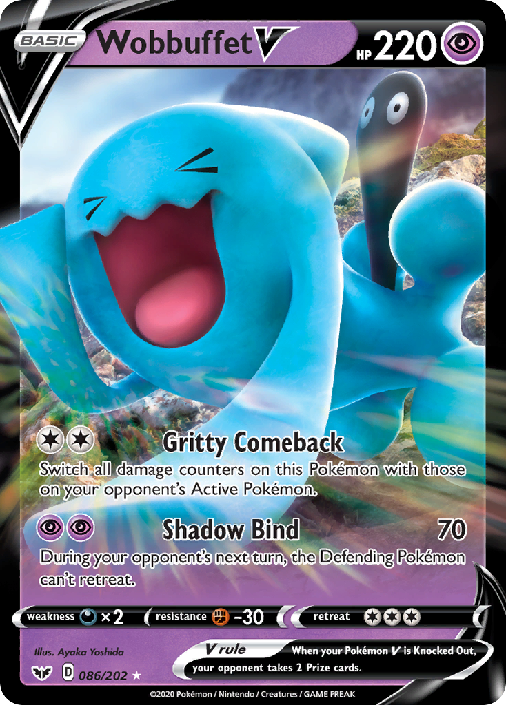 Sword & Shield Wobbuffet V #86/202